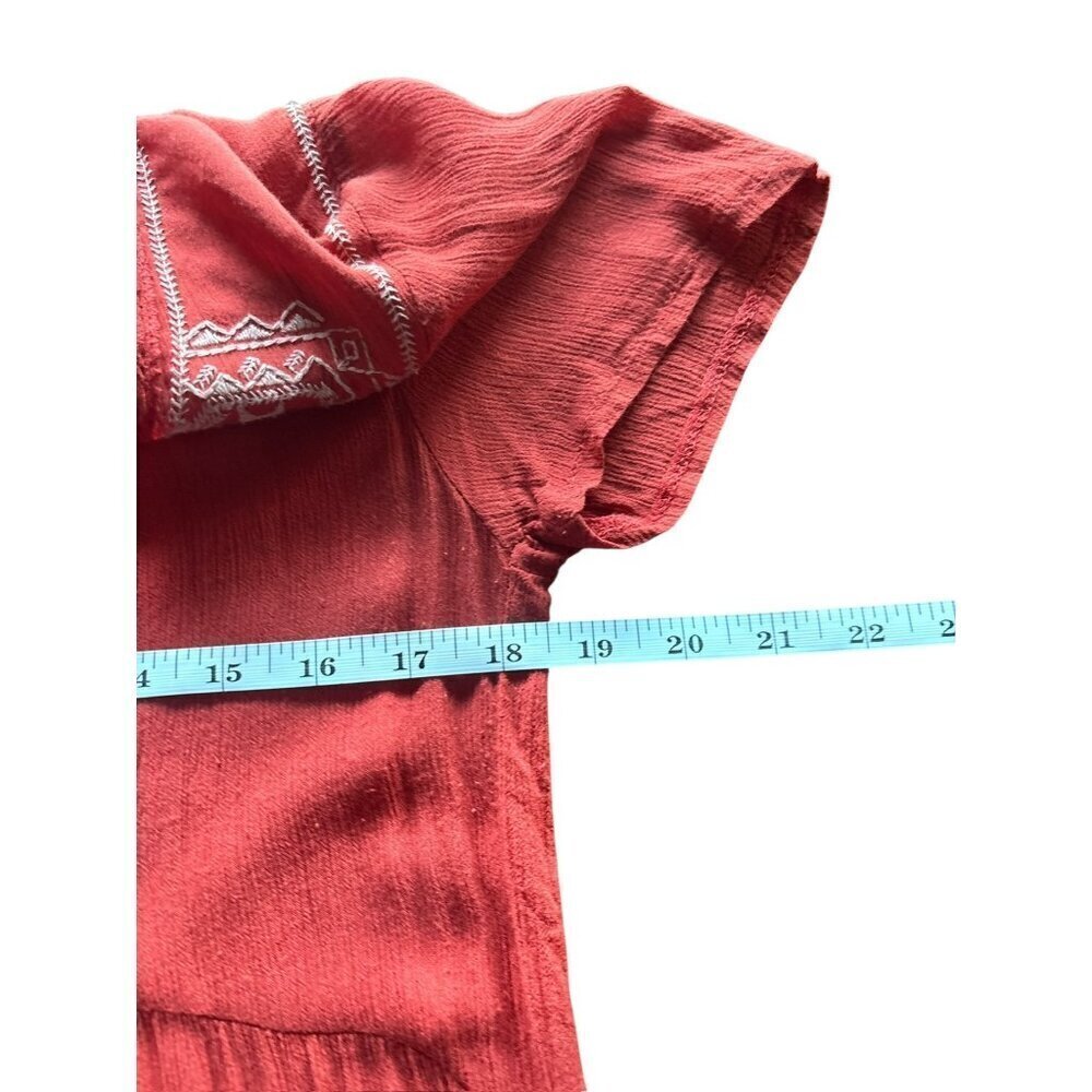 Knox Rose Women's Dark Orange Lightweight Dress - Picture 5 of 7